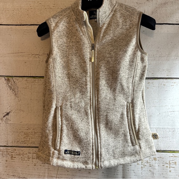 SIMPLY SOUTHERN Tried & True Women's Beige Full Zip Sleeveless Vest Size Small - Picture 1 of 14